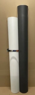Designový radiátor CLOUD Vertical 400 x 1600/1800 x 200, na zeď, bílá/antracit jmená struktura