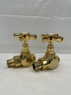 Designový ventil Anuova 1/2" x 24-19mm, přímý, zlatá (H)