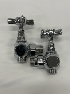 Designový ventil Anuova Tradicional 1/2" x 24-19mm, rohový, chrom (B)