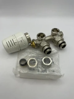 Set H-Ventil 1/2" - EK Niklovaný ventil bez krytky rohový
